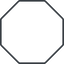 Thin, line, up, circle, square, octagon, empty, none icon