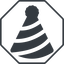 Thin, line, octagon, new, party, birthday, hat, new-year, year, party-hat, party-hat-solid icon