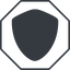 Thin, line, octagon, safe, shield, protection, royalty, blazon, shield-solid icon