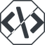 Thin, line, down, solid, octagon, horizontal, mirror, code, prohibited, html, text, editor, source, source-code, xml, code-solid icon