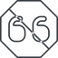 Thin, line, down, octagon, mark, prohibited, quote, quotation, citation, quote-thin, quotation-mark, double-quotes icon