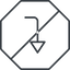 Thin, line, left, octagon, sign, confirm, arrow, prohibited, key, submit, send, return, enter, return-sign, return-sign-thin icon