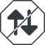 Thin, line, right, octagon, arrow, prohibited, update, change, switch, select, revert, double, double-arrow, change-solid icon