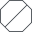 Thin, line, right, circle, square, octagon, prohibited, empty, none icon