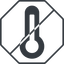 Thin, line, octagon, horizontal, mirror, prohibited, temperature, thermometer, heat, high, temperature-high-solid, temperature-high, hot icon
