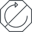 Thin, line, up, octagon, horizontal, mirror, arrow, prohibited, reload, refresh, undo, redo, undo-thin, restore icon