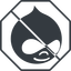 Thin, line, octagon, logo, brand, prohibited, website, blog, cms, internet, drupal icon