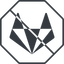 Thin, line, solid, octagon, brand, social, network, prohibited, brands, repo, gitlab, gitlab-alt, gitlab-alt-solid, wolf icon