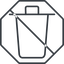 Thin, line, octagon, prohibited, trash, bin, delete, garbage, trash-thin icon