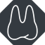 Thin, down, solid, octagon, horizontal, mirror, cog, medical, health, care, medic, clinical, tooth, molar, dental, dentist, stomatology, teeth, tooth-thin icon