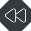 Thin, down, solid, octagon, video, play, forward, backward, mp3, player, pause, forward-thin icon