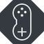 Thin, left, solid, octagon, horizontal, mirror, game, gaming, games, gamepad, pad, joystick, gamepad-thin icon
