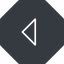 Thin, left, solid, octagon, arrow, direction, caret, caret-thin icon