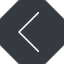 Thin, left, solid, octagon, arrow, direction, chevron, chevron-thin icon