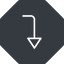 Thin, left, solid, octagon, sign, confirm, arrow, key, submit, send, return, enter, return-sign, return-sign-thin icon