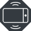 Thin, left, solid, octagon, iphone, phone, mobile, android, gsm, smartphone, cell, bell, ring, ringing, ringtone, smartphone-ringing-thin icon