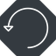 Thin, left, solid, octagon, arrow, reload, refresh, undo, redo, undo-thin, restore icon