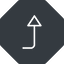 Thin, right, solid, octagon, sign, confirm, horizontal, mirror, arrow, key, submit, send, return, enter, return-sign, return-sign-thin icon