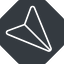 Thin, right, solid, octagon, message, paper, messaging, plane, airplane, aeroplane, submit, send, paper-plane, paper-plane-thin-alt icon