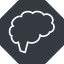 Thin, solid, octagon, horizontal, mirror, side, human, idea, brain, intelligence, brain-side, brain-side-thin, synapse, neuron, memory icon