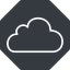 Thin, solid, octagon, horizontal, mirror, cloud, sky, weather, clouds, cloudy, cloud-thin icon