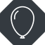 Thin, solid, octagon, balloon, party, birthday, carnival, helium, balloons, balloon-thin icon