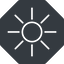 Thin, up, solid, octagon, star, light, brightness, luminosity, intensity, brilliance, lighter, darker, dark, mode, Illumination, sun, shine, flash, ray, brightness-thin icon