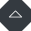 Thin, up, solid, octagon, arrow, direction, caret, caret-thin icon