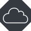 Thin, solid, octagon, cloud, sky, weather, clouds, cloudy, cloud-thin icon