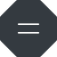 Thin, solid, octagon, sign, symbol, math, mathematics, mathematical, equal, equality, equal-thin, maths icon