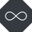 Thin, solid, octagon, symbol, math, mathematics, mathematical, infinity, always, infinite, maths, loop, infinity-thin icon