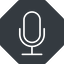 Thin, solid, octagon, volume, mute, music, sound, radio, microphone, micro, sing, song, mic, record, microphone-thin icon