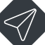 Thin, up, solid, octagon, message, paper, messaging, plane, airplane, aeroplane, submit, send, paper-plane, paper-plane-thin-alt icon