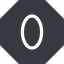 Thin, normal, solid, octagon, number, font, digit, zero, nul, zero-thin icon