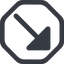 Line, up, right, down, wide, octagon, arrow, corner, arrow-corner-solid, increase, decrease icon