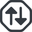 Line, right, wide, octagon, arrow, update, change, switch, select, revert, double, double-arrow, change-solid icon