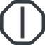 Line, right, wide, octagon, minus, remove, sub, substract, collapse, minus-wide, -, less icon