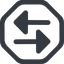 Line, up, wide, octagon, horizontal, mirror, arrow, update, change, switch, select, revert, double, double-arrow, change-solid icon