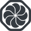 Line, wide, octagon, open, flower, collaboration, ecm, alfresco icon