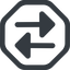 Line, up, wide, octagon, arrow, update, change, switch, select, revert, double, double-arrow, change-solid icon