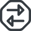 Line, up, wide, octagon, arrow, update, change, switch, select, revert, double, double-arrow, change-wide icon