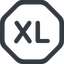 Line, wide, octagon, extra, size, large, xl, extra-large icon
