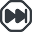 Line, up, wide, octagon, video, play, forward, backward, mp3, player, fast, pause, forward-fast-solid icon
