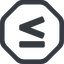 Line, wide, octagon, symbol, less, math, mathematics, greater, than, greater-than, less-than, greater-than-equal, less-than-equal, comparison, inequality, mathematical, smaller, bigger, less-than-equal-solid, equal, maths icon