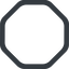 Thin, line, up, wide, circle, square, octagon, empty, none icon