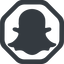 Line, wide, solid, octagon, logo, brand, social, network, chat, snapshat-solid, snapchat, snap icon