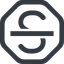 Line, wide, octagon, text, type, editor, font, typography, font-style, strikethrough, strike, strikethrough-wide icon