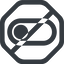 Line, down, wide, octagon, horizontal, mirror, setting, prohibited, apple, on, off, ios, switch, button, radio, switch-wide icon