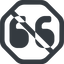 Line, down, wide, octagon, mark, prohibited, quote, quotation, citation, quote-solid, quotation-mark, double-quotes icon