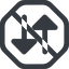 Line, right, wide, octagon, horizontal, mirror, arrow, prohibited, update, change, switch, select, revert, double, double-arrow, change-solid icon